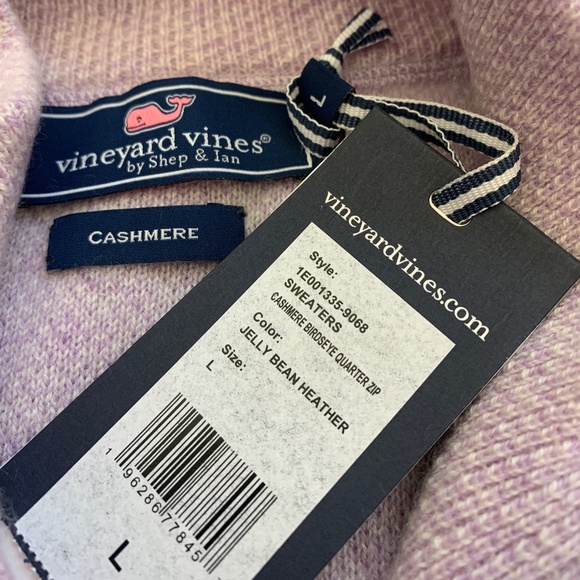 Vineyard Vines Light Purple Zip Up Sweater - Picture 3 of 3